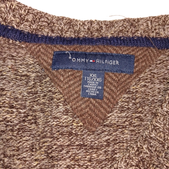 Mens vintage grandpa sweater vest 100%wool only one defect as pictured XXL - Picture 3 of 16